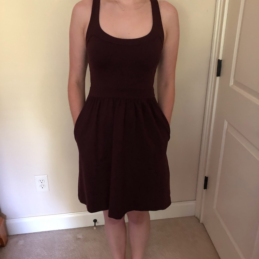 Cynthia Rowley eggplant ponte dress